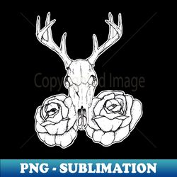 THE REDDEER WITH ROSES - Instant Sublimation Digital Download - Perfect for Personalization
