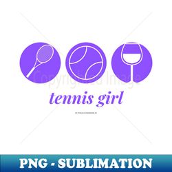 Tennis Girl Purple - Elegant Sublimation PNG Download - Boost Your Success with this Inspirational PNG Download