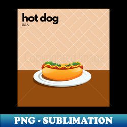 Hot Dog US Street Food - Instant Sublimation Digital Download - Unlock Vibrant Sublimation Designs