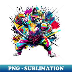 Muay Thai boxing cat - High-Quality PNG Sublimation Download - Defying the Norms