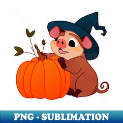 Pig and a Pumpkin - Stylish Sublimation Digital Download - Perfect for Personalization