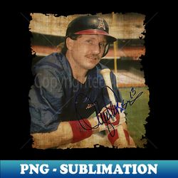 lance parrish in detroit tigers old photo vintage - decorative sublimation png file - perfect for creative projects