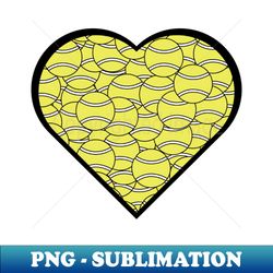 Tennis Heart Love Design - Instant PNG Sublimation Download - Revolutionize Your Designs