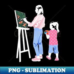 Mothers Day Mom and Daughter Matching Painter - Sublimation-Ready PNG File - Unlock Vibrant Sublimation Designs