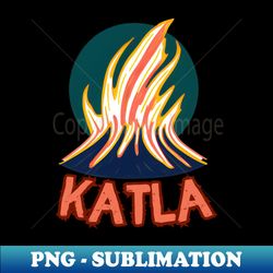 Katla Volcano - Signature Sublimation PNG File - Enhance Your Apparel with Stunning Detail