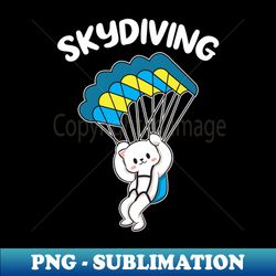 Skydiving cat skydiver - Instant PNG Sublimation Download - Stunning Sublimation Graphics