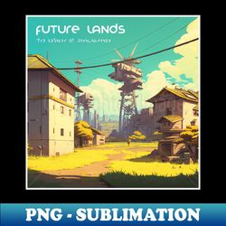 Future Lands - Postcard Series - Unique Sublimation PNG Download - Unlock Vibrant Sublimation Designs