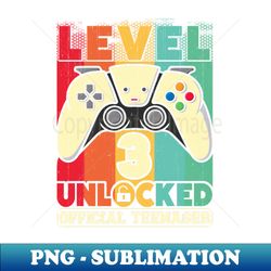 3rd Birthday Boy Level 3 Unlocked Video Gamer Birthday - PNG Transparent Sublimation Design - Perfect for Sublimation Mastery