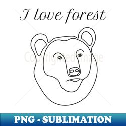 bear face - exclusive png sublimation download - capture imagination with every detail