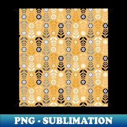 scandinavian flowers yellow - high-quality png sublimation download - spice up your sublimation projects