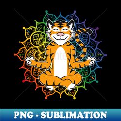 Tiger Mandala Africa Yoga Rastafarian - Instant PNG Sublimation Download - Bring Your Designs to Life