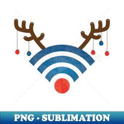 Wifi Signal Symbol Icon Reindeer Wifi Addict - Professional Sublimation Digital Download - Boost Your Success with this Inspirational PNG Download
