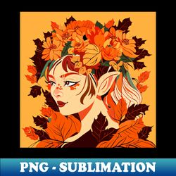 Autumn fairy portrait - Instant PNG Sublimation Download - Defying the Norms