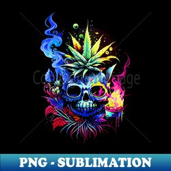 Trippy Cat Skull Pineapple Alchemist - Premium Sublimation Digital Download - Perfect for Creative Projects