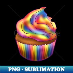 LGBTQ Pride Flag Rainbow Cupcake - Artistic Sublimation Digital File - Capture Imagination with Every Detail