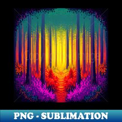 Pixelated Forest - Special Edition Sublimation PNG File - Enhance Your Apparel with Stunning Detail