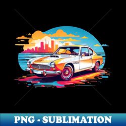 Retro Car Elegance Photorealistic Vector Art for T-Shirt Graphic Design 320 - Unique Sublimation PNG Download - Bold & Eye-catching