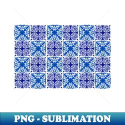 Blue Tile - PNG Transparent Sublimation File - Perfect for Personalization