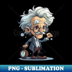 Albert Einstein as a Time-Traveling Scientist - Signature Sublimation PNG File - Boost Your Success with this Inspirational PNG Download