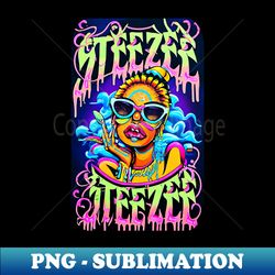 steezee girlz art design airbrush style - decorative sublimation png file - unleash your inner rebellion