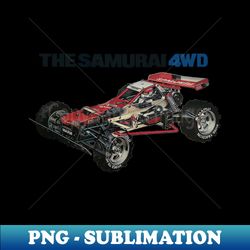 THE SAMURAI Vintage RC Buggy 80s Radio Control - Artistic Sublimation Digital File - Spice Up Your Sublimation Projects