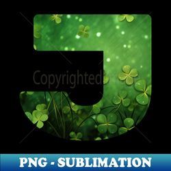 Letter J Uppercase or Capital Design in Earth Element Style - PNG Transparent Digital Download File for Sublimation - Capture Imagination with Every Detail