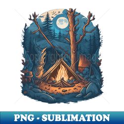 Night Camp in The Forest - Premium PNG Sublimation File - Unleash Your Inner Rebellion