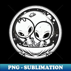 TWO ALIENS - Instant Sublimation Digital Download - Perfect for Personalization