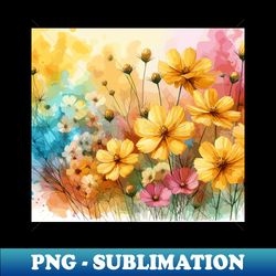 Yellow Cosmos Flower - Artistic Sublimation Digital File - Perfect for Sublimation Art