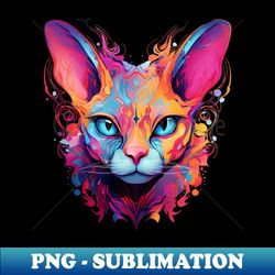 Sphynx in vivid colors - Professional Sublimation Digital Download - Capture Imagination with Every Detail