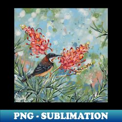 Spinebilleas Eastern Spinebills in Grevillea - Exclusive Sublimation Digital File - Bring Your Designs to Life