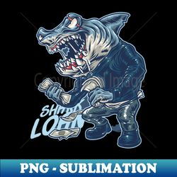 shark loan illustration cartoon - High-Resolution PNG Sublimation File - Fashionable and Fearless