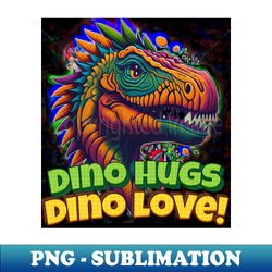 Dino Hugs Dino Love art - Premium PNG Sublimation File - Stunning Sublimation Graphics