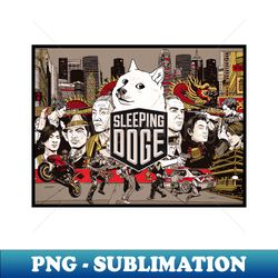 Sleeping Doge - Decorative Sublimation PNG File - Create with Confidence