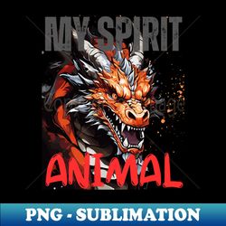 Dragon Spirit Animal - Creative Sublimation PNG Download - Bold & Eye-catching