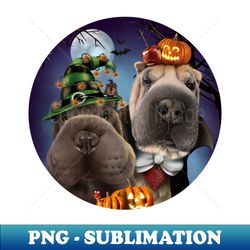 Halloween Shar Pei - Exclusive Sublimation Digital File - Bring Your Designs to Life