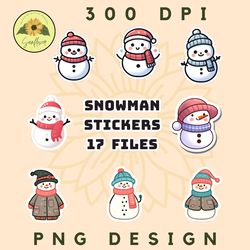 Snowman Stickers PNG