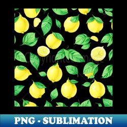 lemon pattern tropical lemon fruit seamless pattern illustration - png transparent sublimation design