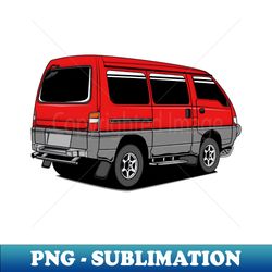 Jdm red delica rear classic - Modern Sublimation PNG File