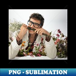 Pedro Pascal Flower Chompy - Vintage Sublimation PNG Download
