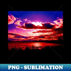 Sunset over the Penobscot River Maine - Decorative Sublimation PNG File