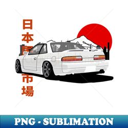 Nissan Silvia S13 Back View - Sublimation-Ready PNG File