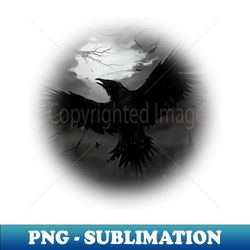 epic crow shadow - PNG Transparent Digital Download File for Sublimation