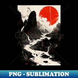 Red Moon Path - Sublimation-Ready PNG File