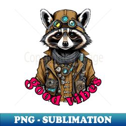 Good vibes Raccoon Streetwear Style - Vintage Sublimation PNG Download