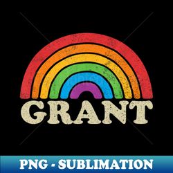 Grant - Retro Rainbow Flag Vintage-Style - Exclusive Sublimation Digital File