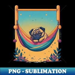 Pug on a hammock - Premium PNG Sublimation File