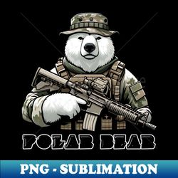 tactical polar bear - png transparent sublimation file