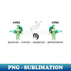 zodiac sign and characteristics virgo - Decorative Sublimation PNG File