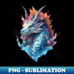 Aqua Majesty Dragon - Creative Sublimation PNG Download